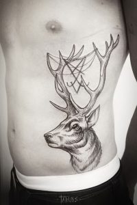 фото тату Олень от 15.11.2017 №087 - tattoo Deer - tattoo-photo.ru