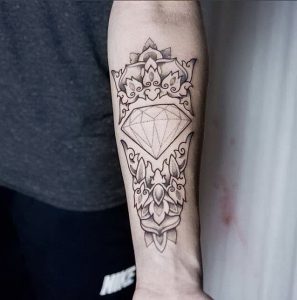 фото тату алмаз от 15.11.2017 №071 - tattoo diamond - tattoo-photo.ru