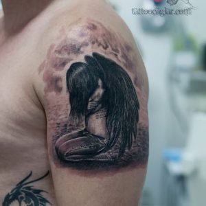 фото тату ангел от 14.11.2017 №022 - tattoo angel - tattoo-photo.ru