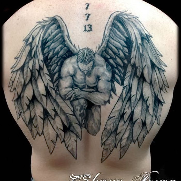 Вектор ангельские крылья набор тату дизайн