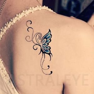 фото тату бабочка от 14.11.2017 №016 - butterfly tattoos - tattoo-photo.ru
