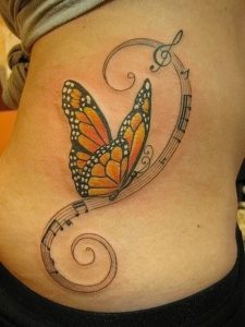 фото тату бабочка от 14.11.2017 №037 - butterfly tattoos - tattoo-photo.ru