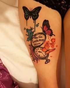 фото тату бабочка от 14.11.2017 №051 - butterfly tattoos - tattoo-photo.ru
