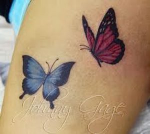 фото тату бабочка от 14.11.2017 №055 - butterfly tattoos - tattoo-photo.ru
