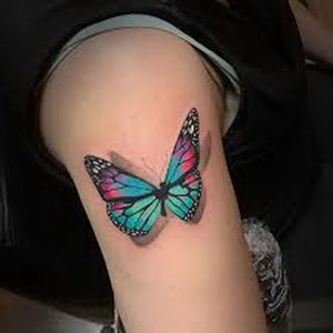 фото тату бабочка от 14.11.2017 №056 - butterfly tattoos - tattoo-photo.ru