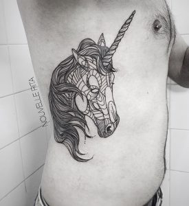 фото тату единорог от 14.11.2017 №009 - unicorn tattoo - tattoo-photo.ru