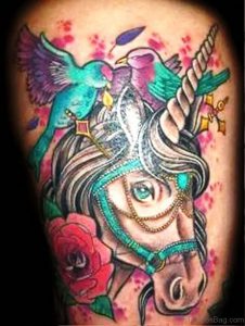 фото тату единорог от 14.11.2017 №019 - unicorn tattoo - tattoo-photo.ru