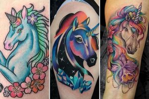 фото тату единорог от 14.11.2017 №036 - unicorn tattoo - tattoo-photo.ru