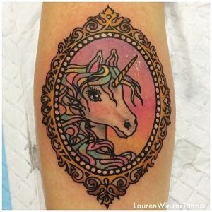 фото тату единорог от 14.11.2017 №037 - unicorn tattoo - tattoo-photo.ru