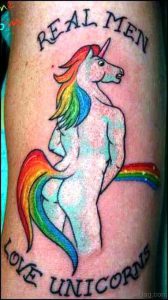 фото тату единорог от 14.11.2017 №039 - unicorn tattoo - tattoo-photo.ru