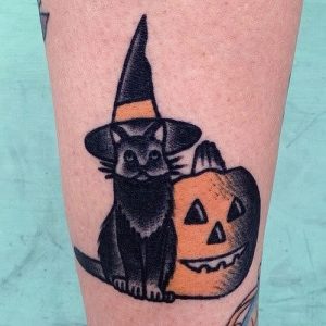 фото тату кот от 19.11.2017 №002 - cat tattoo - tattoo-photo.ru
