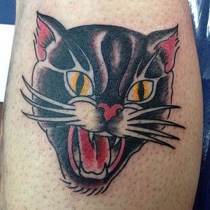 фото тату кот от 19.11.2017 №011 - cat tattoo - tattoo-photo.ru