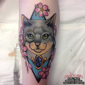 фото тату кот от 19.11.2017 №024 - cat tattoo - tattoo-photo.ru