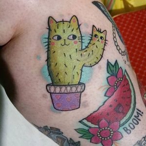 фото тату кот от 19.11.2017 №040 - cat tattoo - tattoo-photo.ru