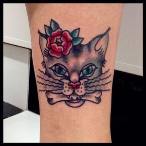 фото тату кот от 19.11.2017 №041 - cat tattoo - tattoo-photo.ru