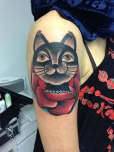 фото тату кот от 19.11.2017 №043 - cat tattoo - tattoo-photo.ru