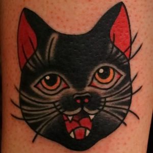 фото тату кот от 19.11.2017 №047 - cat tattoo - tattoo-photo.ru