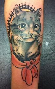 фото тату кот от 19.11.2017 №048 - cat tattoo - tattoo-photo.ru