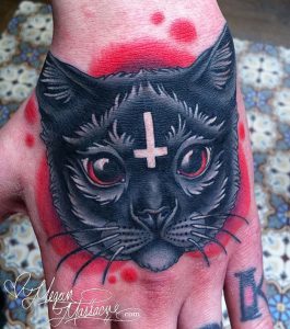 фото тату кот от 19.11.2017 №050 - cat tattoo - tattoo-photo.ru