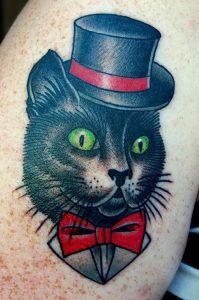 фото тату кот от 19.11.2017 №053 - cat tattoo - tattoo-photo.ru