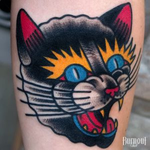 фото тату кот от 19.11.2017 №059 - cat tattoo - tattoo-photo.ru