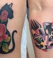 фото тату кошка от 19.11.2017 №009 — cat tattoo — tattoo-photo.ru