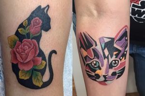 фото тату кошка от 19.11.2017 №009 - cat tattoo - tattoo-photo.ru