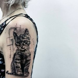 фото тату кошка от 19.11.2017 №041 - cat tattoo - tattoo-photo.ru