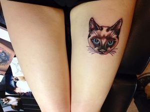 фото тату кошка от 19.11.2017 №053 - cat tattoo - tattoo-photo.ru