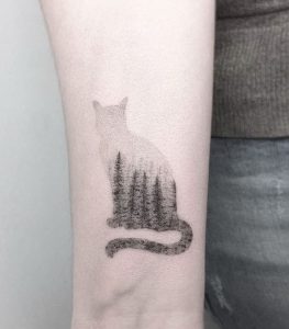 фото тату кошка от 19.11.2017 №058 - cat tattoo - tattoo-photo.ru