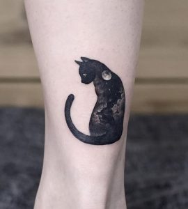 фото тату кошка от 19.11.2017 №065 - cat tattoo - tattoo-photo.ru