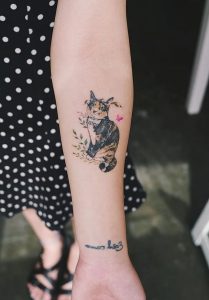 фото тату кошка от 19.11.2017 №066 - cat tattoo - tattoo-photo.ru