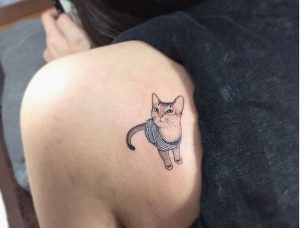 фото тату кошка от 19.11.2017 №071 - cat tattoo - tattoo-photo.ru