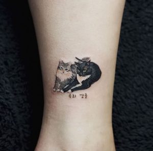 фото тату кошка от 19.11.2017 №073 - cat tattoo - tattoo-photo.ru