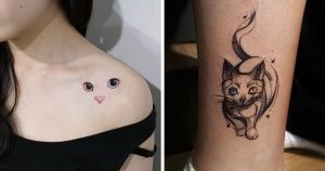 фото тату кошка от 19.11.2017 №081 - cat tattoo - tattoo-photo.ru