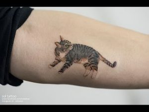 фото тату кошка от 19.11.2017 №087 - cat tattoo - tattoo-photo.ru