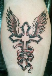 фото тату крест от 23.11.2017 №007 - tattoo cross - tattoo-photo.ru