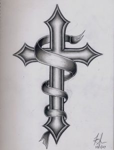 фото тату крест от 23.11.2017 №009 - tattoo cross - tattoo-photo.ru