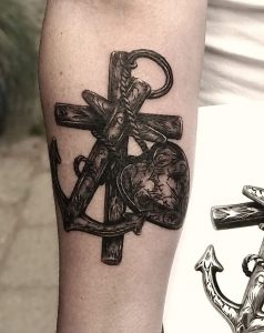 фото тату крест от 23.11.2017 №014 - tattoo cross - tattoo-photo.ru