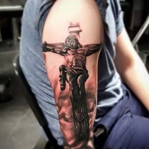 фото тату крест от 23.11.2017 №084 - tattoo cross - tattoo-photo.ru