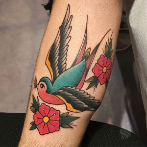 фото тату ласточка от 18.11.2017 №029 - tattoo swallow - tattoo-photo.ru