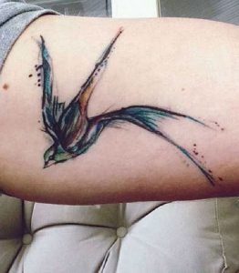 фото тату ласточка от 18.11.2017 №035 - tattoo swallow - tattoo-photo.ru