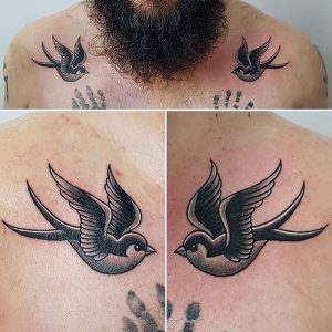 фото тату ласточка от 18.11.2017 №037 - tattoo swallow - tattoo-photo.ru