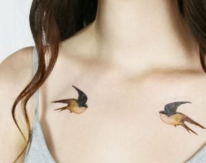 фото тату ласточка от 18.11.2017 №044 - tattoo swallow - tattoo-photo.ru