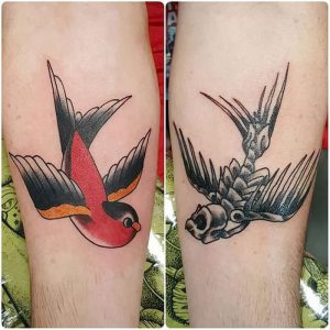 фото тату ласточка от 18.11.2017 №061 - tattoo swallow - tattoo-photo.ru