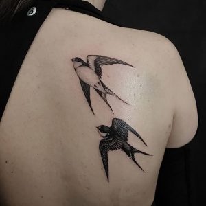 фото тату ласточка от 18.11.2017 №067 - tattoo swallow - tattoo-photo.ru