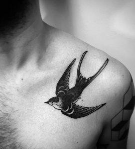 фото тату ласточка от 18.11.2017 №069 - tattoo swallow - tattoo-photo.ru