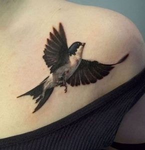 фото тату ласточка от 18.11.2017 №074 - tattoo swallow - tattoo-photo.ru