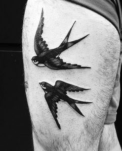 фото тату ласточка от 18.11.2017 №095 - tattoo swallow - tattoo-photo.ru