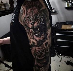 фото тату лев от 18.11.2017 №016 - tattoo lion - tattoo-photo.ru